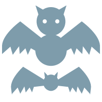 ハロウィン こうもり